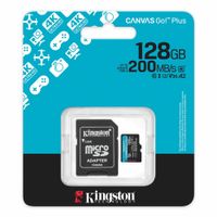 Tarjeta MicroSDXC Kingston Canvas Go Plus 128GB con adaptador SD