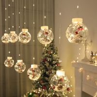 Luces Navideñas Led Cascada 3m 10 Esferas 110focos Cálida
