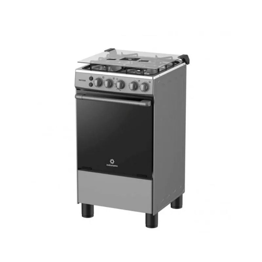 Cocina Indurama Matisse 20 pulgadas a Gas 4 Hornillas Acabado Croma
