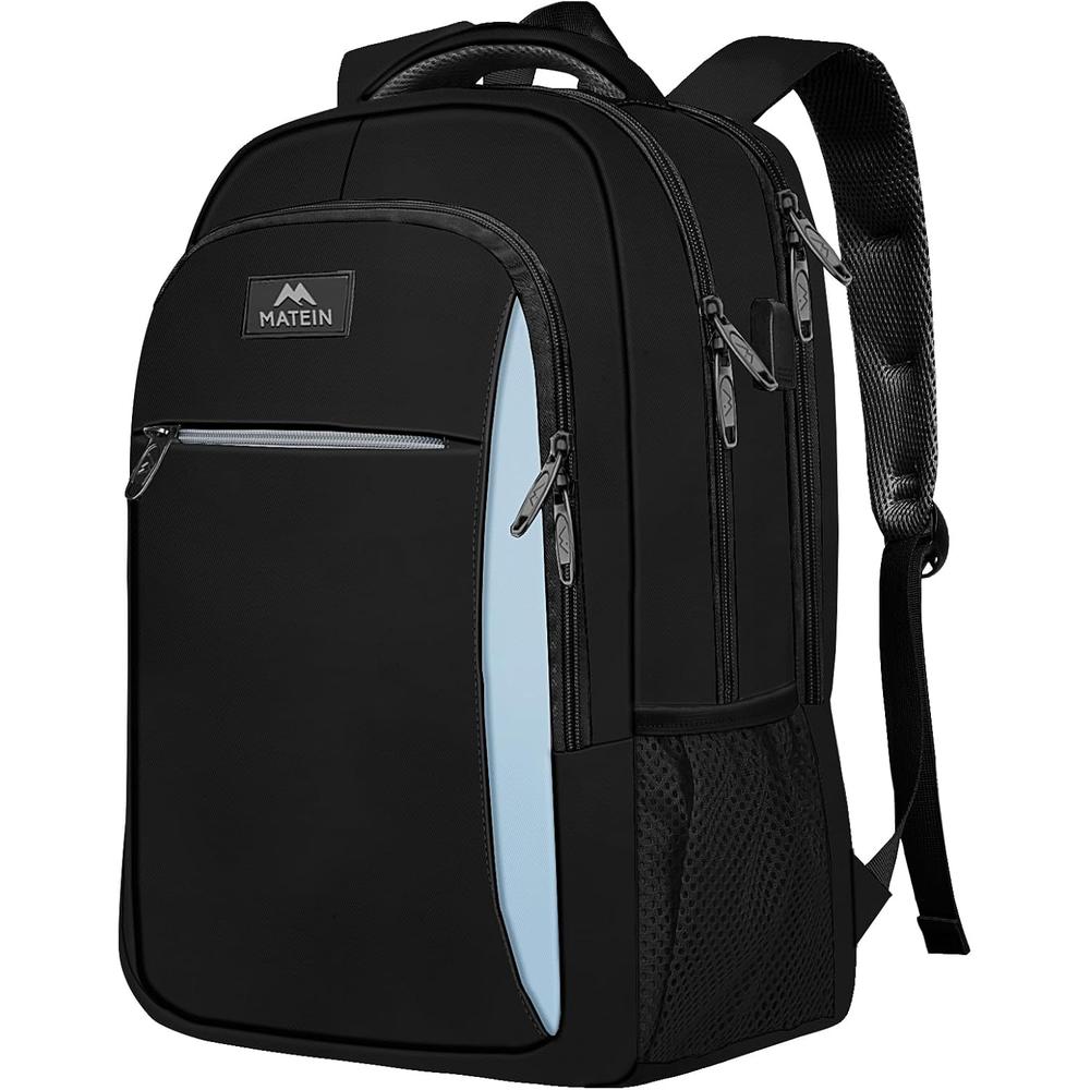 MOCHILA MATEIN 15.6'' / 40 CM | NEGRO / CELESTE
