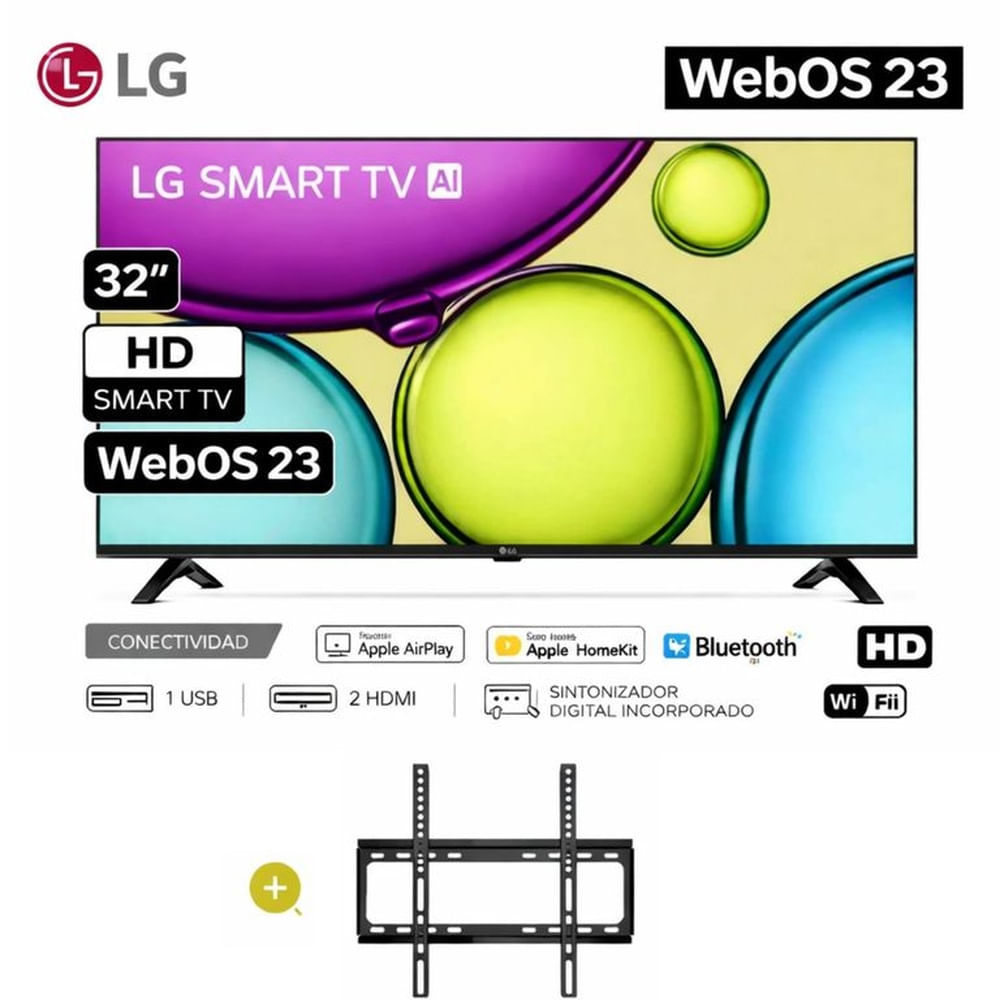 Televisor LG Led 32 HD Smart Tv 32LR600BPSC mas Rack