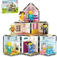BLOQUES MAGNÉTICOS CASA MUÑECAS PTQ06 CON FIGURAS PICASSOTILES