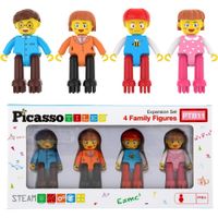 BLOQUES CONSTRUCCIÓN FIGURAS FAMILIA 4 PIEZAS PICASSOTILES