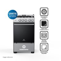 Cocina a Gas Indurama Fontana 20 pulgadas Gris con 4 Hornillas