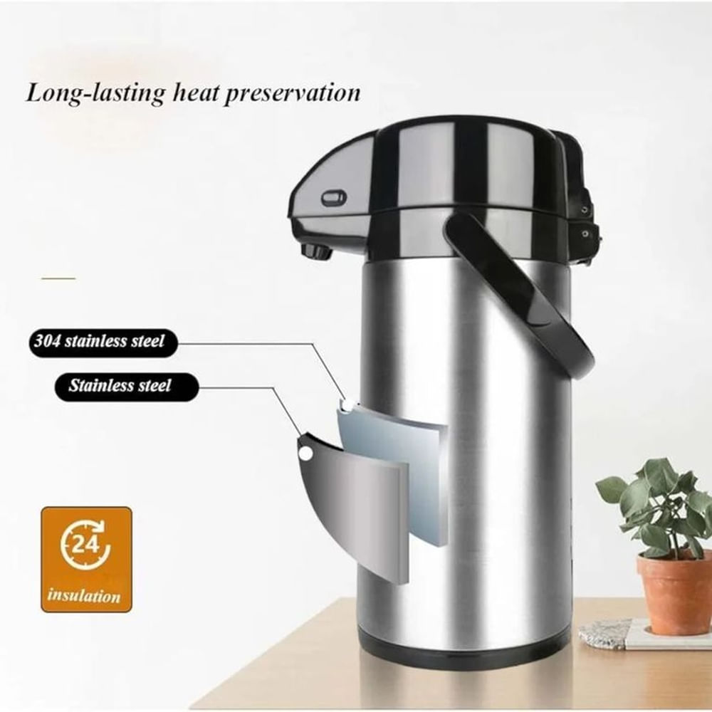 Termo Dispensador Con Agarradera Acero Inoxidable 3litros