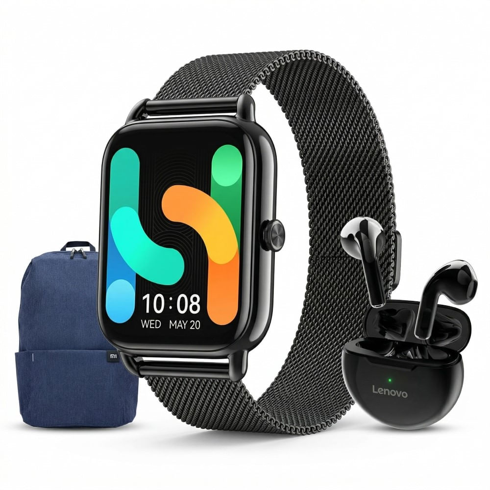 Haylou Smartwatch RS4 PLUS - Lenovo HT38 y  Xiaomi Casual day pack 10L azul oscuro