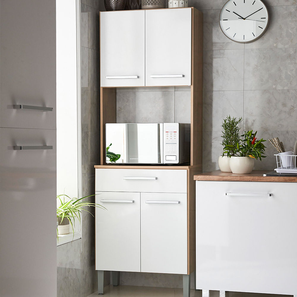 Mueble Alacena de Cocina Aitana 60cm MDP Blanco/Beige Orange