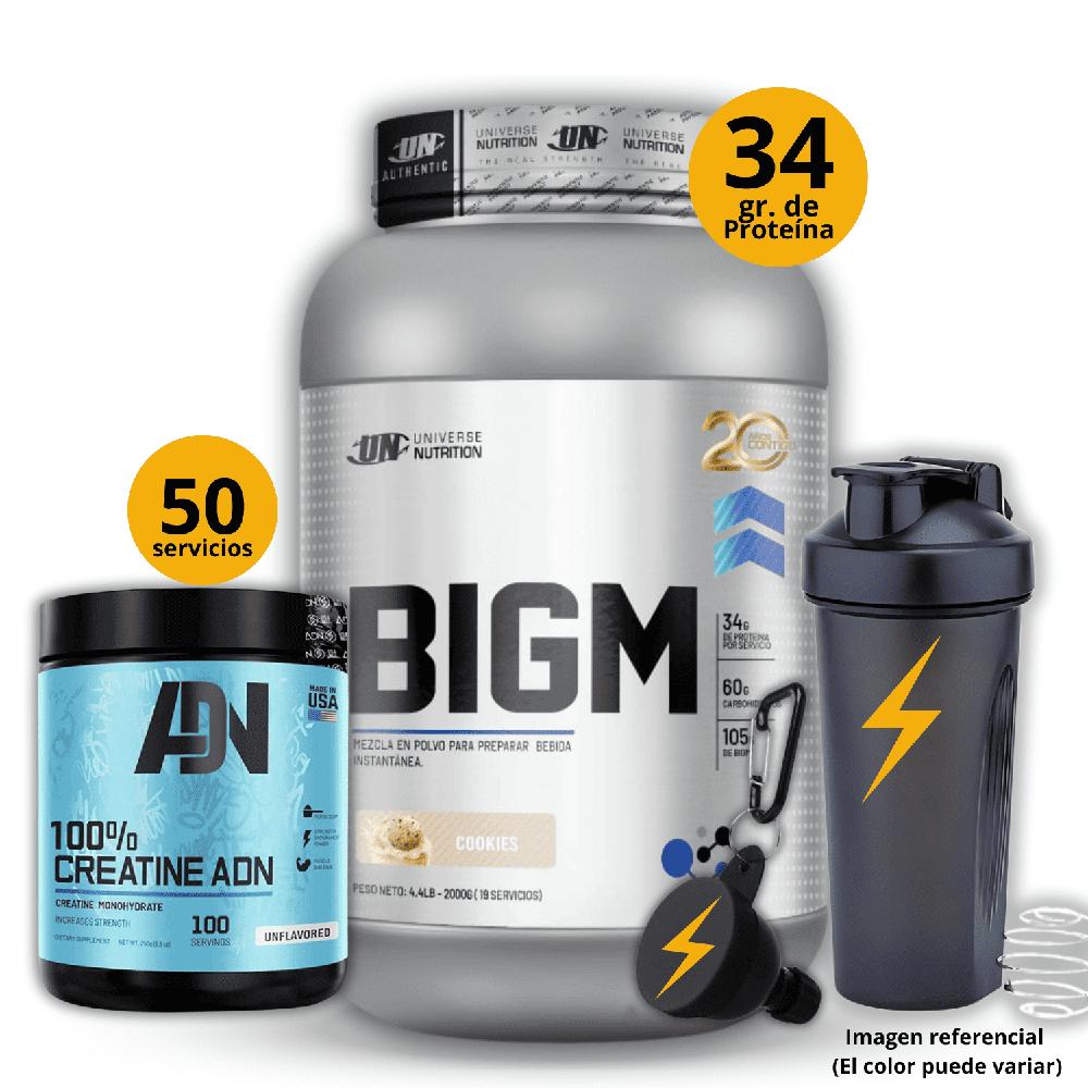 Ganador de masa Big M de 2kg Galleta - Creatina ADN de 250gr - regalos
