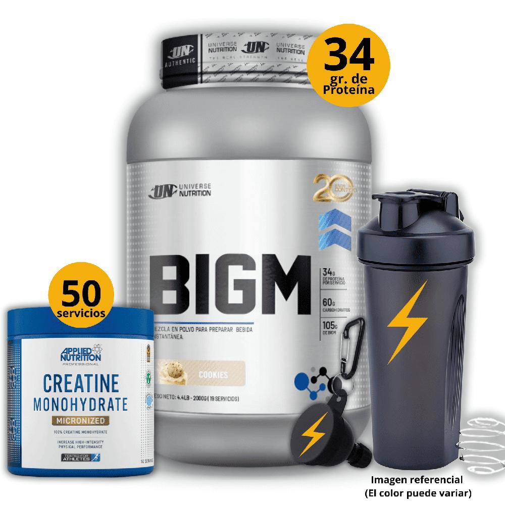 Ganador de masa Big M de 2kg Galleta - Creatina Applied Nutrition de 250gr - regalos