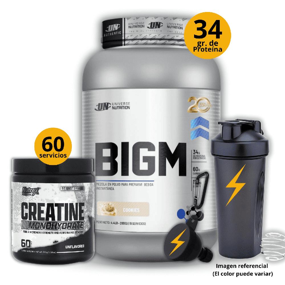 Ganador de masa Big M de 2kg Galleta - Creatina Nutrex de 300gr -regalos