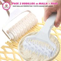 Pack Premium de 2 Rodillos de Malla y de Puas para Repostería