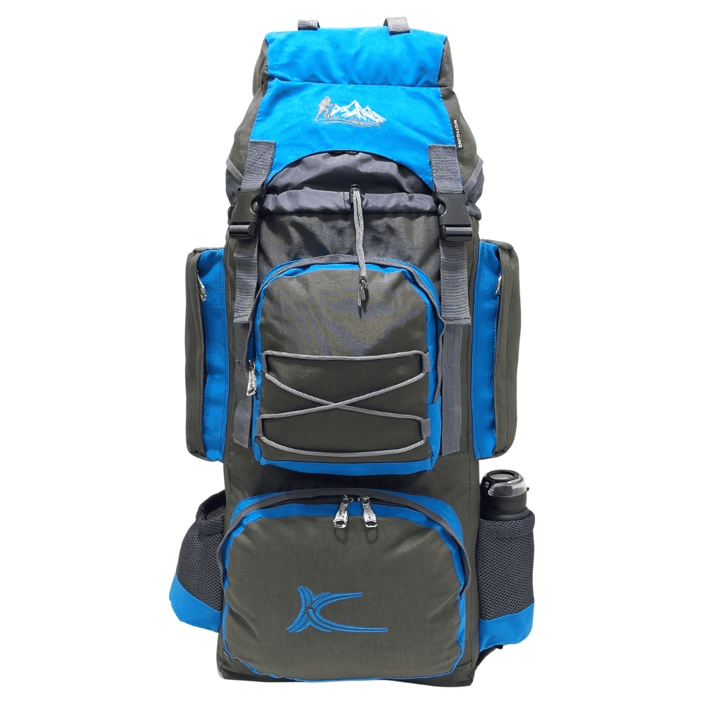 Mochila Campera Kengar Modelo N.3 Plomo - Turquesa