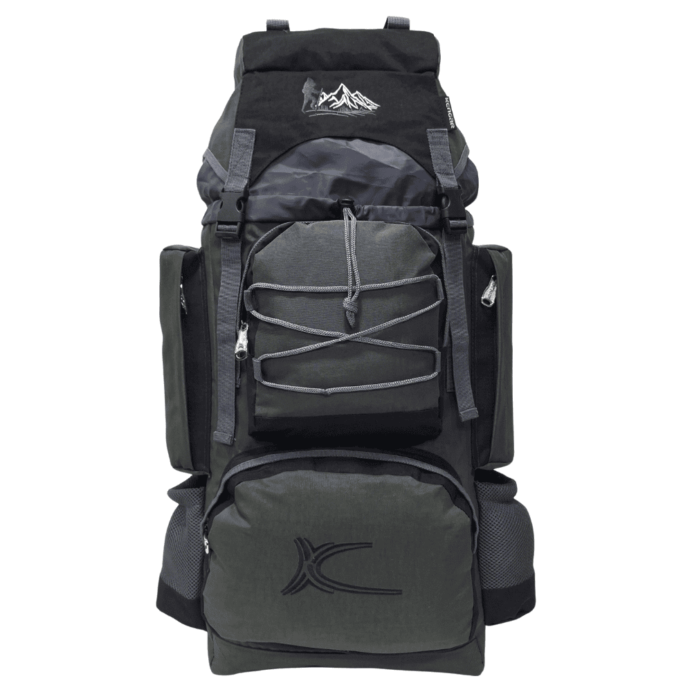 Mochila Campera Kengar Modelo N.3 Plomo - Negro