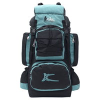 Mochila Campera Kengar Modelo N.3 Negro - Verde Jade