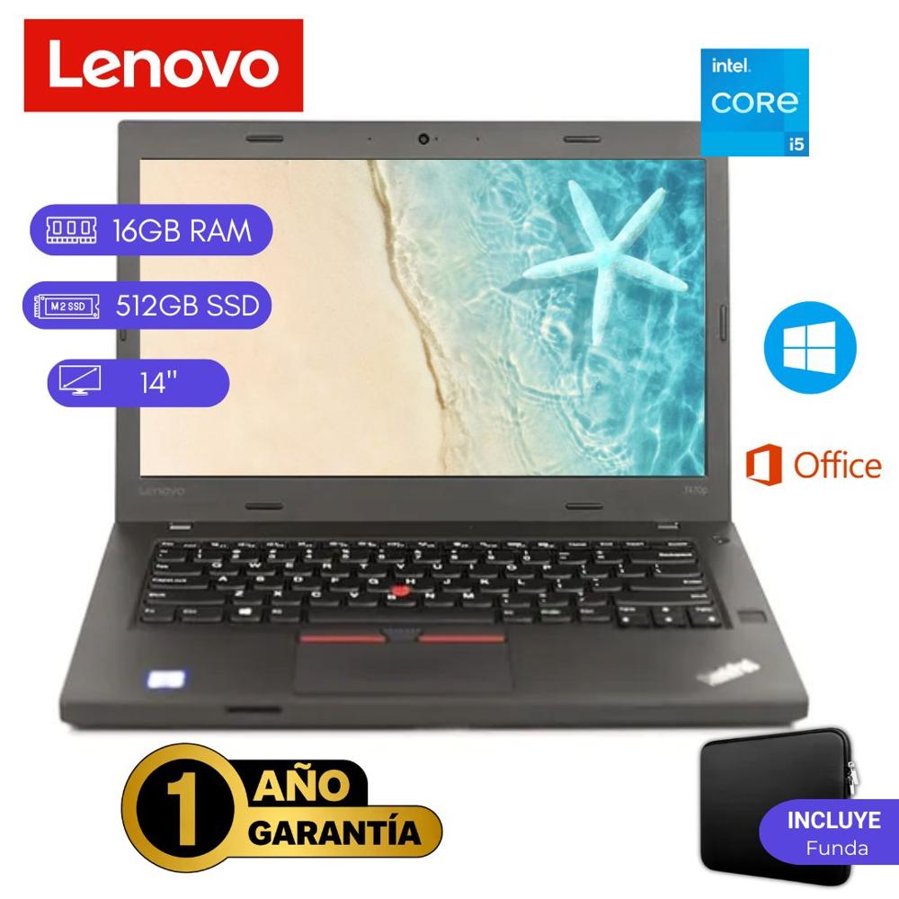 LENOVO THINKPAD T470 seminueva - CI5 6TA - 16GB DDR4 - 512GB SSD - 14