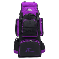 Mochila Campera Kengar Modelo N.3 Negro - Uva