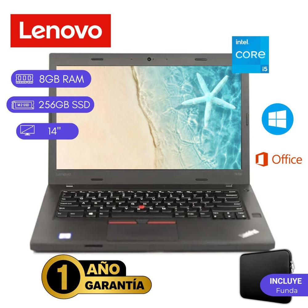 LENOVO THINKPAD T470 seminueva - CI5 6TA - 8GB DDR4 -256GB SSD -14