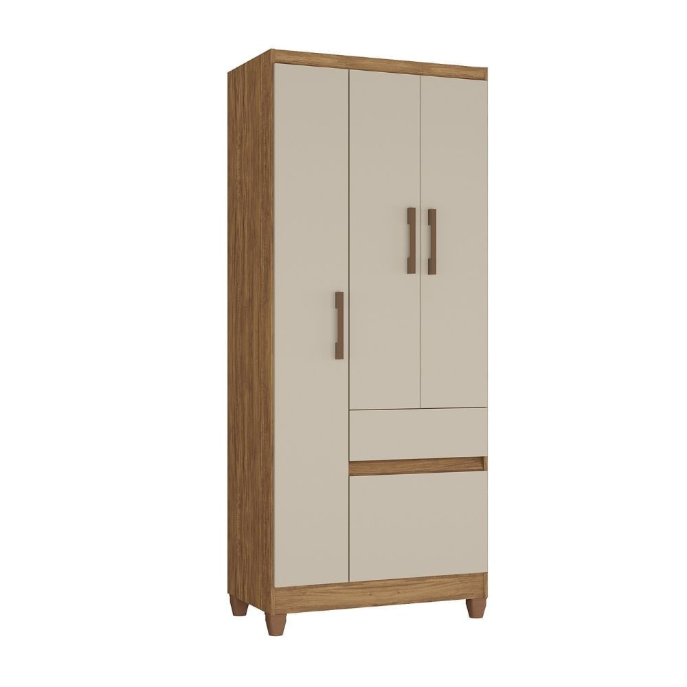Ropero Aruba 4 Puertas 1 Cajón MDP Acacia/natura Off White Promart