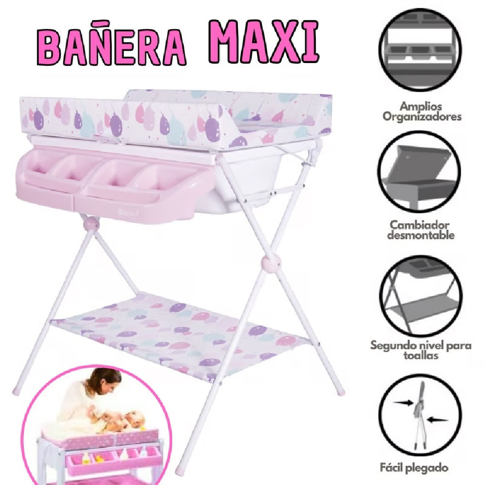 Bañera Plegable MAXI 830 Rosado