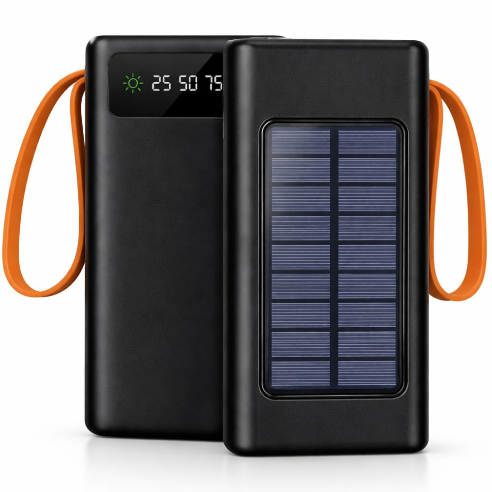 Cargador Solar Power Bank 50000mah  Super Rápida negro