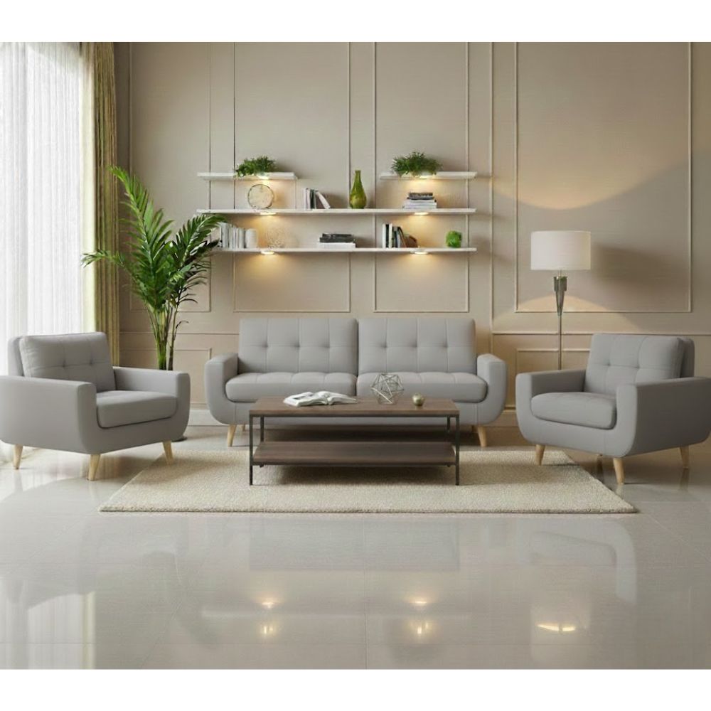 Juego de Sala Inti Gris Claro 321 Vintage