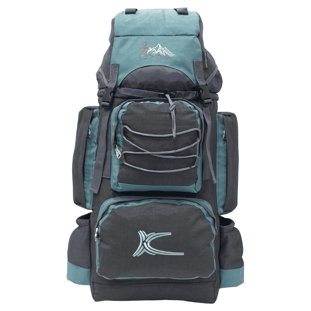 Mochila Campera Kengar Modelo N.3 Plomo - Verde Jade