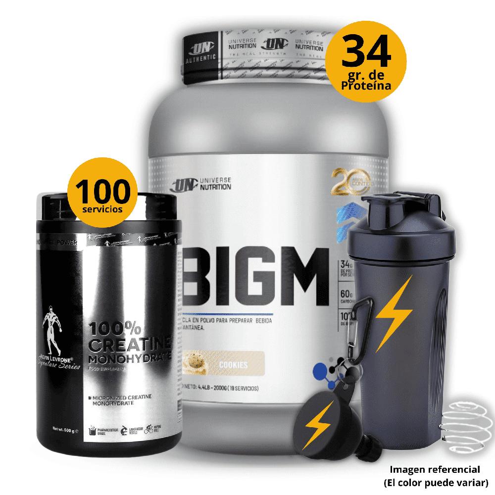 Ganador de masa Big M de 2kg Galleta - Creatina Kevin Levrone de 500gr - regalos