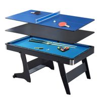 Mesa de Billar Ping Pong Mesa de Estudio - Plegable Multijuegos 3 en 1