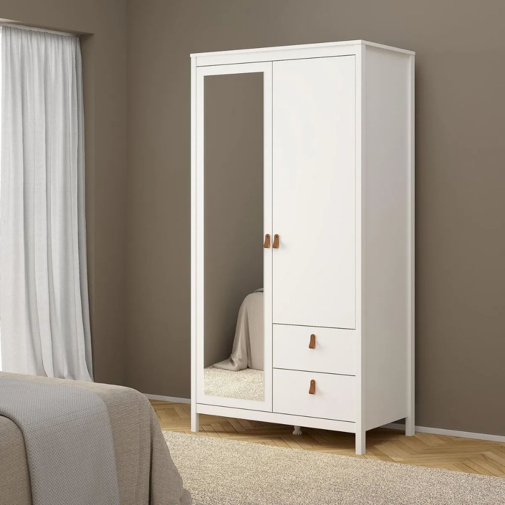 Ropero Hanna 2 puertas con espejo Blanco | Masiva Home