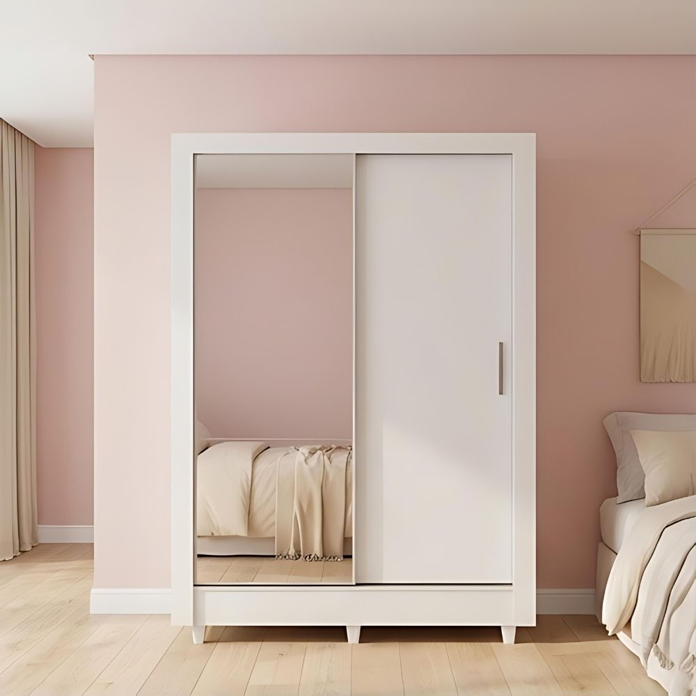 Ropero Makio 2 puertas con espejo Blanco | Masiva Home