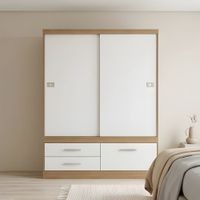 Ropero Yoko 2 puertas Marrón y Blanco | Masiva Home