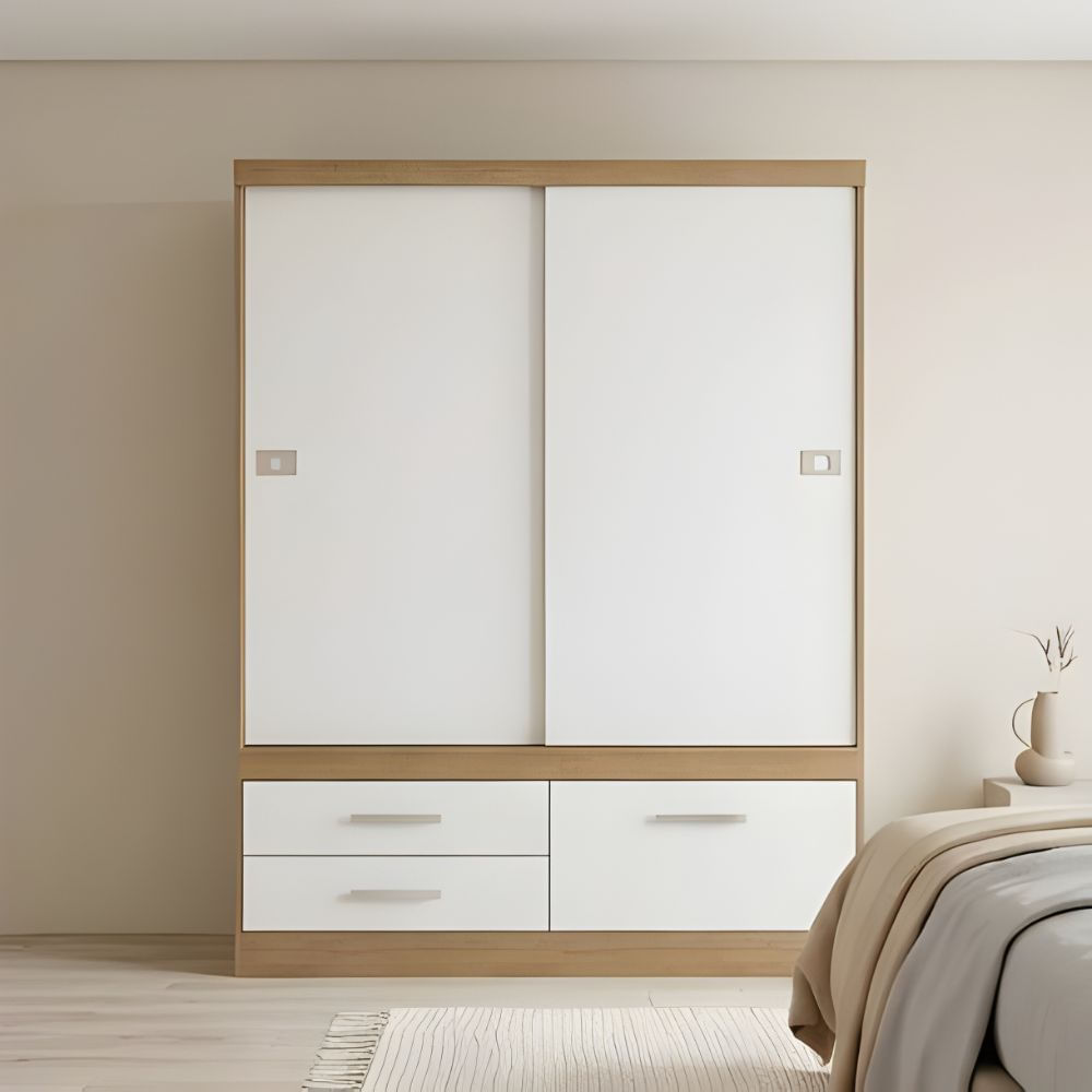 Ropero Yoko 2 puertas Marrón y Blanco | Masiva Home