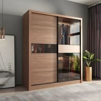 Ropero Rikum 2 puertas con espejo Marrón | Masiva Home