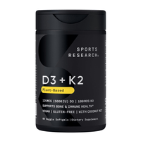 Sports Research Vitamina D3  K2 con aceite de coco vitamina D