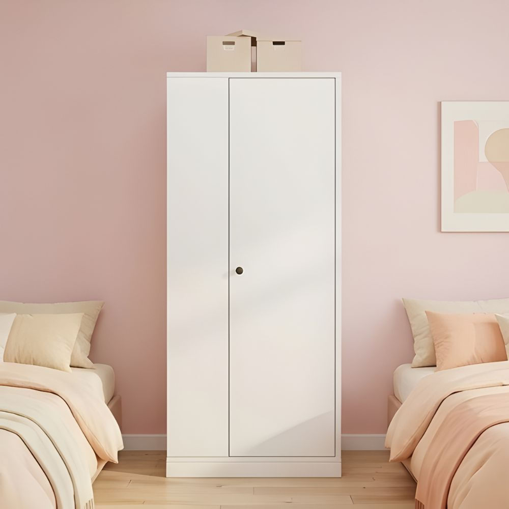 Ropero Kira 1 puerta y repisas Blanco | Masiva Home