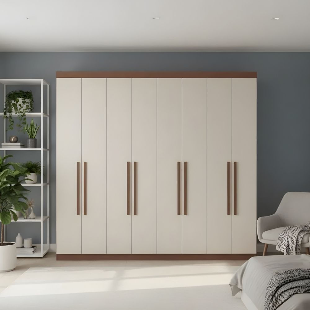 Ropero Enzo 8 puertas Marrón y Blanco | Masiva Home
