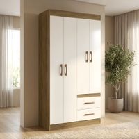 Ropero Willow 4 puertas Marrón y Beige | Masiva Home