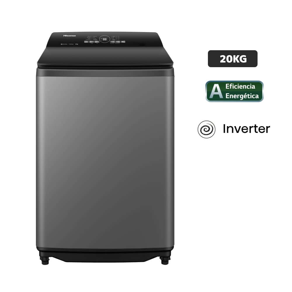 Lavadora HISENSE Carga Superior 20KG WT3I2023UT Dark Grey Lavadora HISENSE Carga Superior 20KG WT3I2023UT Dark Grey