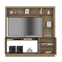 Centro de Entretenimiento 55"" Cantabria 2 Puertas Melamina Fresno 180x180x40cm Tuhome