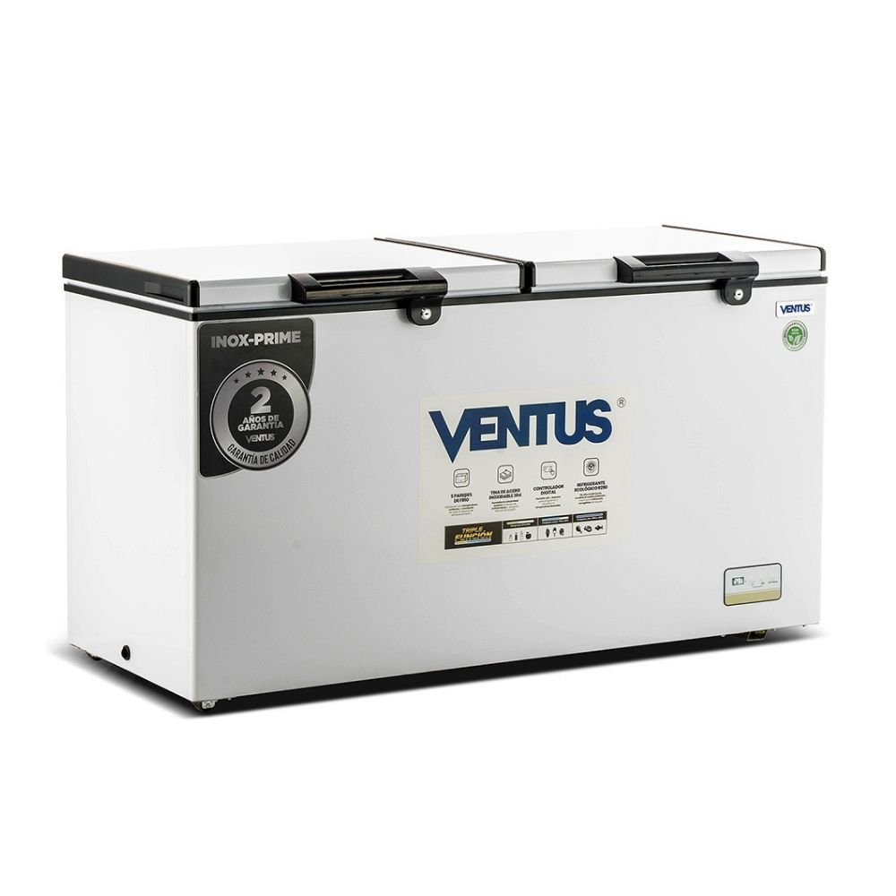 Congeladora Ventus Ctd-420 420L Acero Inoxidable Blanco