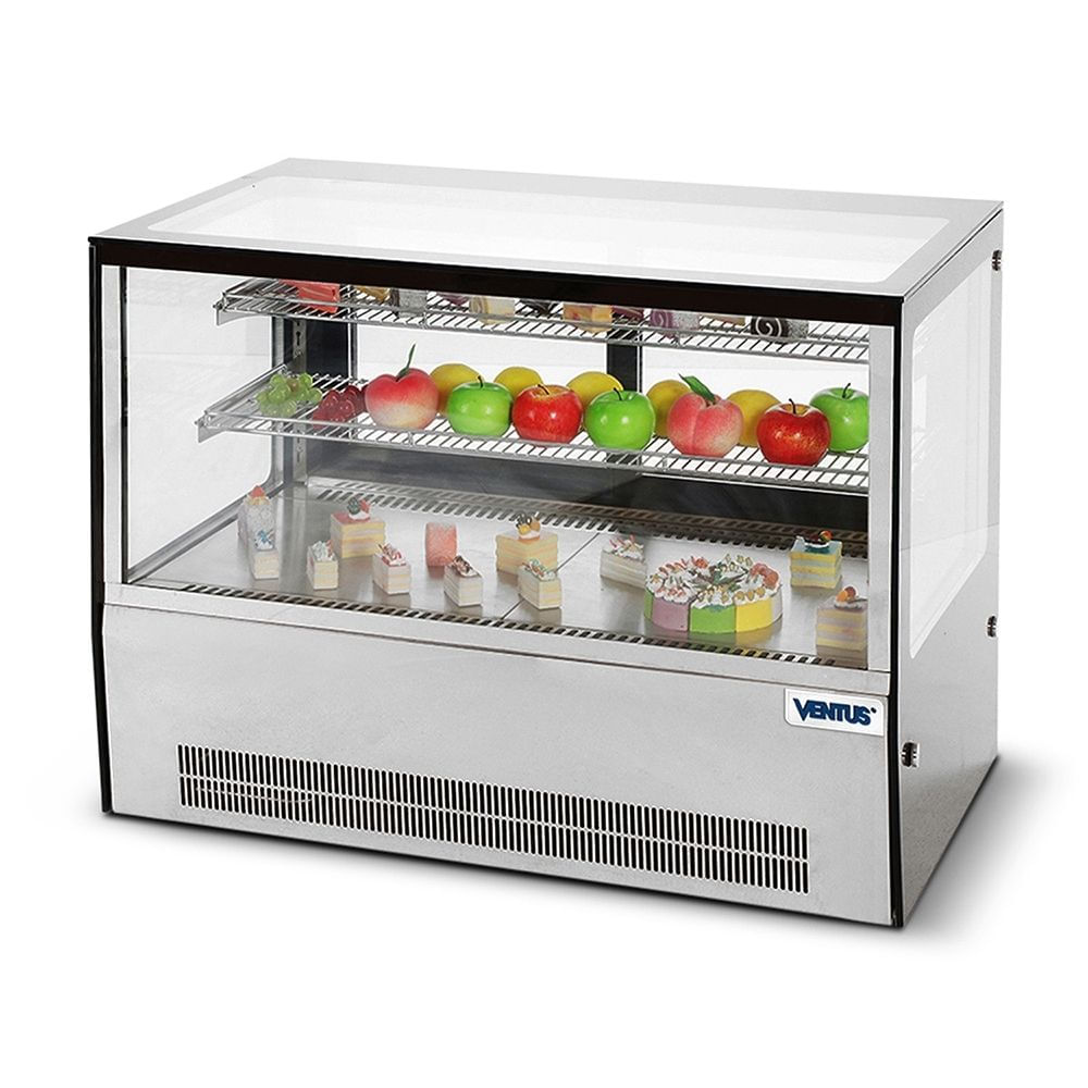 Vitrina Ventus Vp-100C Mantenedora Cuadrado 100L Acero Negro