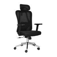 Silla de Oficina Giratoria con Cabecero Fronx Negro Bonno