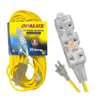 Extension Universal Siliconada de 30 Metros 3 Tomas Opalux Op-FL1230