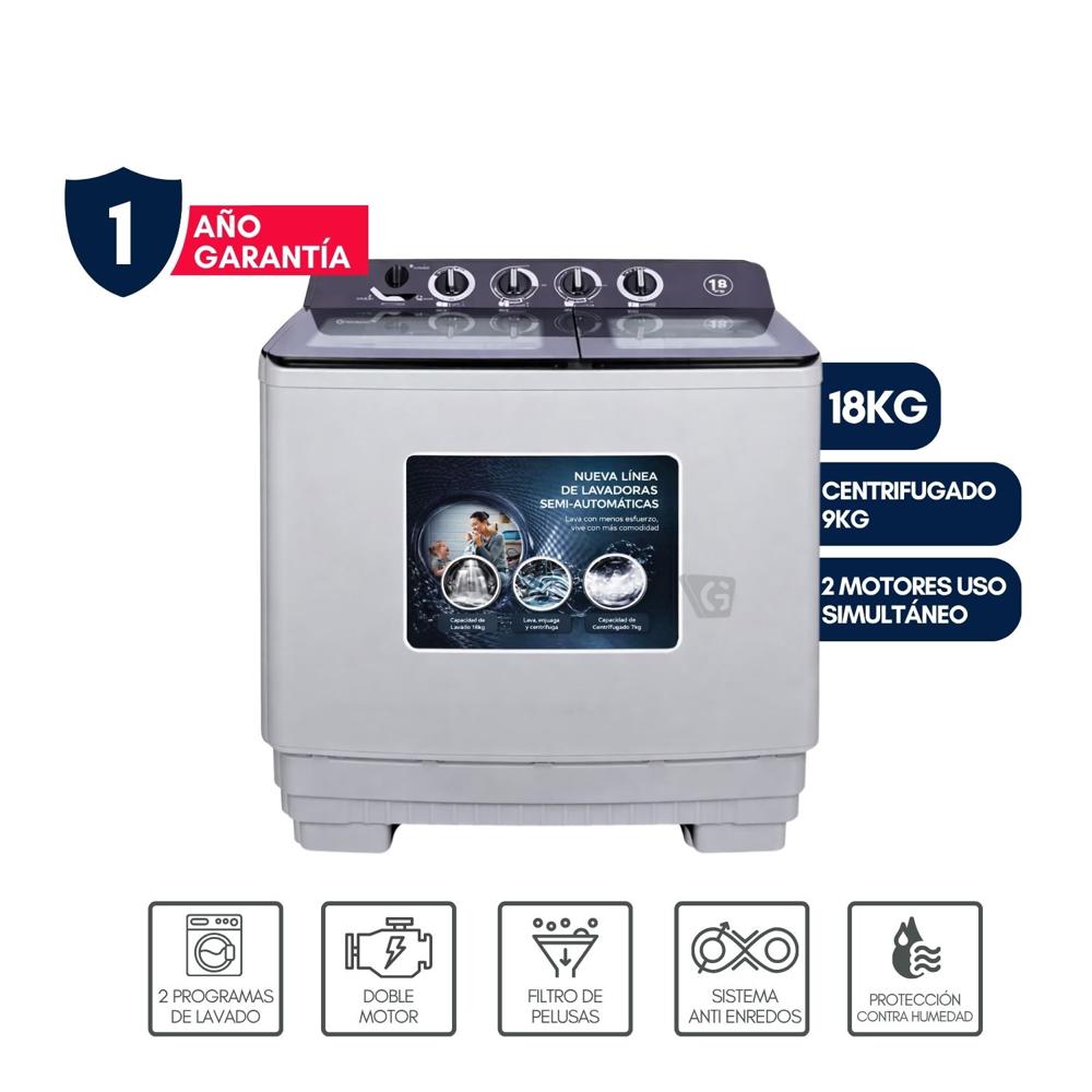 Lavadora Semiautomática  LMS-1895 18kg