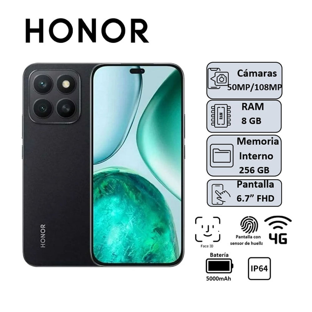 CELULAR HONOR PLAY 9S 8GB 256GB NEGRO LIBERADO