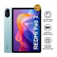 Tablet Xiaomi Redmi Pad 2 4G 128GB Verde - Pantalla 90Hz 2.5K con 4 Parlantes y 9000mAh.