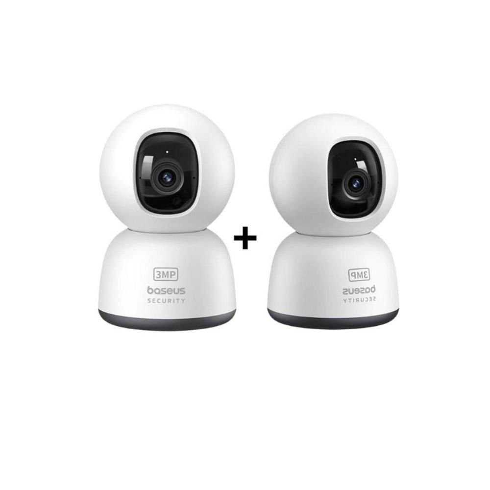 Pack Baseus 2 Cámaras Seguridad Interior 2K con Visión Nocturna y Detección Humana