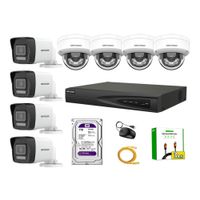 Kit 8 Cámara Seguridad Hikvision IP POE 4MP Audio Incorporado HDMI 3M Disco 1TB