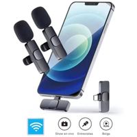 Micrófono Inalámbrico Recargable K8 Solapero Doble Micrófono Entrada Tipo C