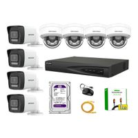Kit 8 Cámara Seguridad Hikvision IP POE 4MP Audio Incorporado HDMI 3M Disco 2TB